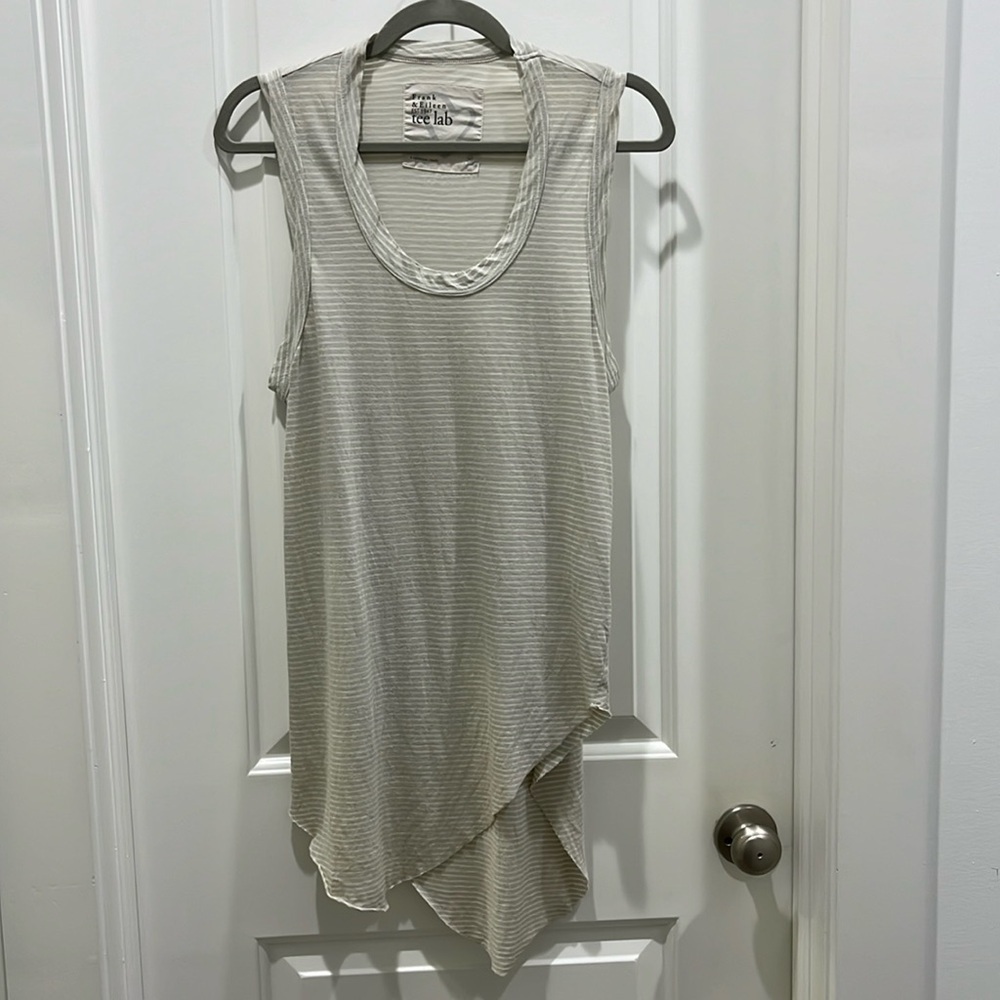 Frank & Eileen Tee Lab Base Layer Striped Scoped Neck Tank Top Sz XS